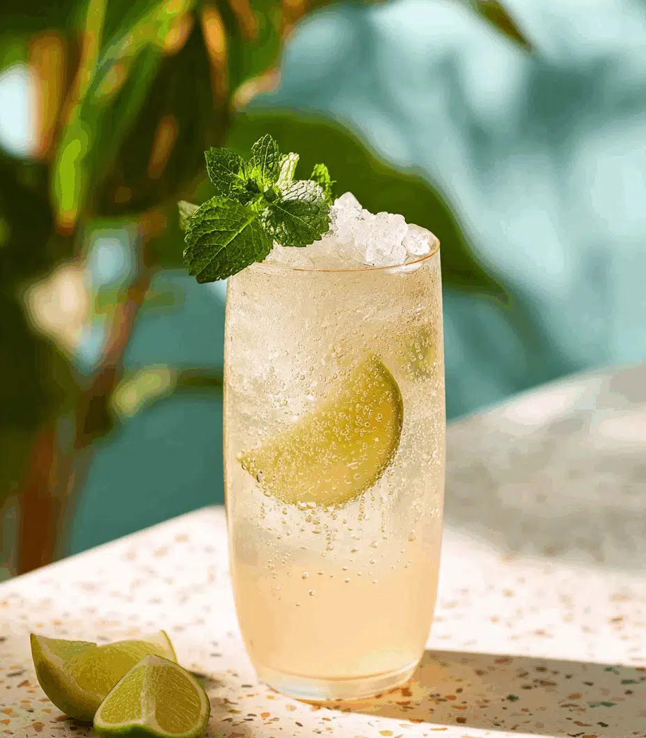 Homemade Coconut Cooler Shrub Mocktail